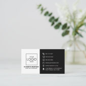 Carte De Visite Logo professionnel du code QR avant et arrière (Debout devant)