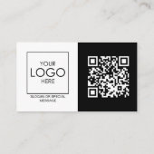 Carte De Visite Logo professionnel du code QR avant et arrière (Dos)