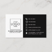 Carte De Visite Logo professionnel du code QR avant et arrière (Devant)