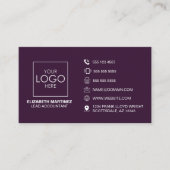 Carte De Visite Logo professionnel du code QR avant et arrière (Devant)