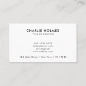 Carte De Visite Logo professionnel du code QR | blanc moderne (Dos)