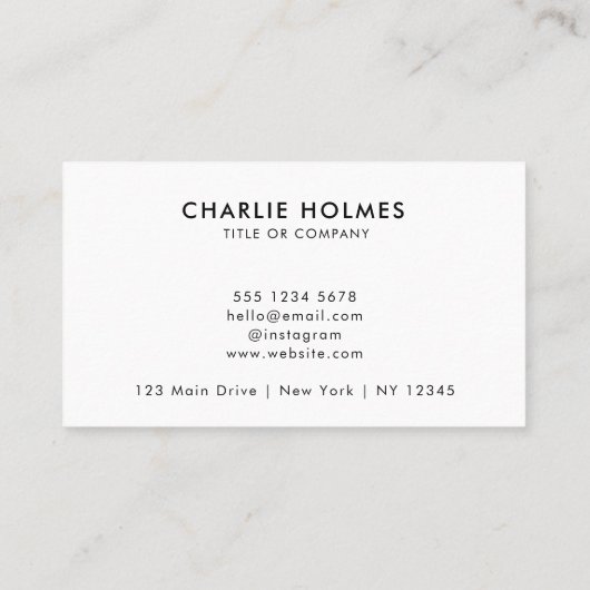 Carte De Visite Logo professionnel du code QR | blanc moderne (Dos)