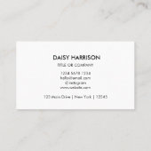 Carte De Visite Logo professionnel du code QR | Blanc moderne prof (Dos)