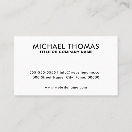 Carte De Visite Logo professionnel du code QR | Blanc moderne prof (Dos)