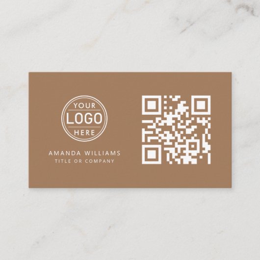 Carte De Visite Logo professionnel du code QR |Café Moderne Profes (Devant)