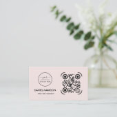 Carte De Visite Logo professionnel du code QR | Entreprise moderne (Debout devant)