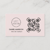 Carte De Visite Logo professionnel du code QR | Entreprise moderne (Devant)