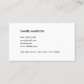 Carte De Visite Logo professionnel du code QR | Entreprise moderne (Dos)