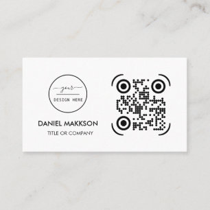 Carte De Visite Logo professionnel du code QR   Entreprise moderne