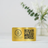Carte De Visite Logo professionnel du code QR | Gold Modern Profes (Debout devant)