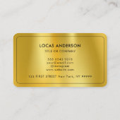 Carte De Visite Logo professionnel du code QR | Gold Modern Profes (Dos)