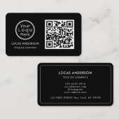Carte De Visite Logo professionnel du code QR | Gold Modern Profes (Devant / Derrière)