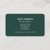 Carte De Visite Logo professionnel du code QR | Green Modern Profe (Dos)