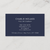 Carte De Visite Logo professionnel du code QR | Marine Modern Prof (Dos)