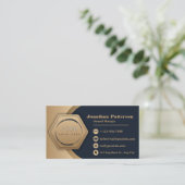 Carte De Visite Logo professionnel du code QR | Marine Modern Prof (Debout devant)