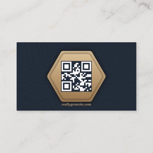 Carte De Visite Logo professionnel du code QR | Marine Modern Prof (Dos)