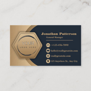 Carte De Visite Logo professionnel du code QR Marine Modern Prof