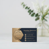 Carte De Visite Logo professionnel du code QR | Marine Modern Prof (Debout devant)