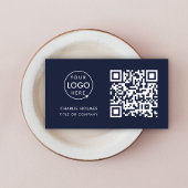 Carte De Visite Logo professionnel du code QR | Marine Modern Prof