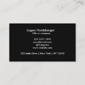 Carte De Visite Logo professionnel du code QR | Minimums (Dos)