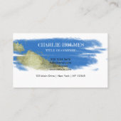 Carte De Visite Logo professionnel du code QR | Noir moderne profe (Dos)