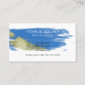 Carte De Visite Logo professionnel du code QR | Noir moderne profe (Dos)