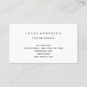 Carte De Visite Logo professionnel du code QR | Noir moderne profe (Dos)