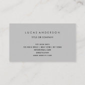 Carte De Visite Logo professionnel du code QR | Noir moderne profe (Dos)