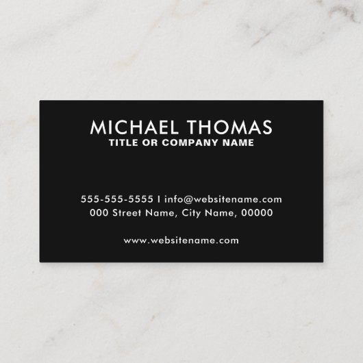 Carte De Visite Logo professionnel du code QR | Noir moderne profe (Dos)
