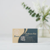 Carte De Visite Logo professionnel du code QR | Personnalité profe (Debout devant)
