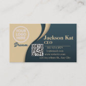 Carte De Visite Logo professionnel du code QR | Personnalité profe (Devant)