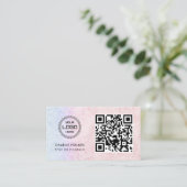 Carte De Visite Logo professionnel du code QR | Professionnel et m (Debout devant)