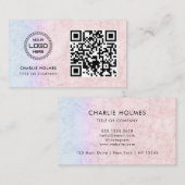 Carte De Visite Logo professionnel du code QR | Professionnel et m (Devant / Derrière)