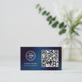 Carte De Visite Logo professionnel du code QR | Professionnel et m (Debout devant)