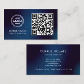 Carte De Visite Logo professionnel du code QR | Professionnel et m (Devant / Derrière)