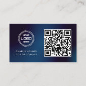 Carte De Visite Logo professionnel du code QR | Professionnel et m (Devant)