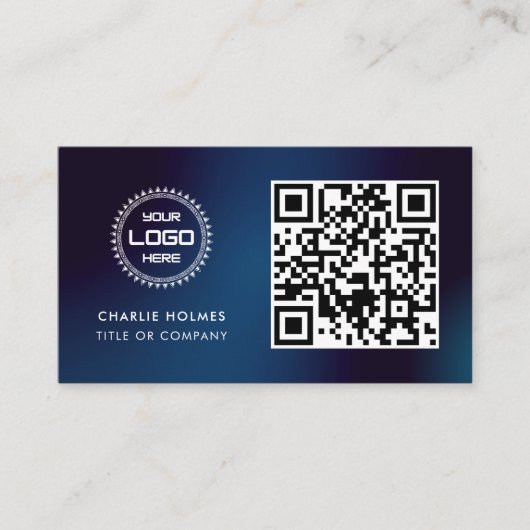 Carte De Visite Logo professionnel du code QR | Professionnel et m (Devant)