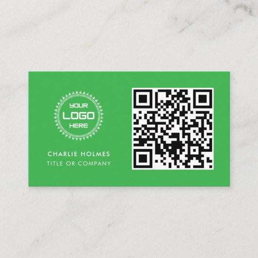 Carte De Visite Logo professionnel du code QR | Professionnel et m (Devant)