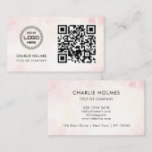 Carte De Visite Logo professionnel du code QR | Professionnel et m (Devant / Derrière)