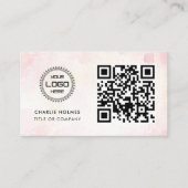 Carte De Visite Logo professionnel du code QR | Professionnel et m (Devant)