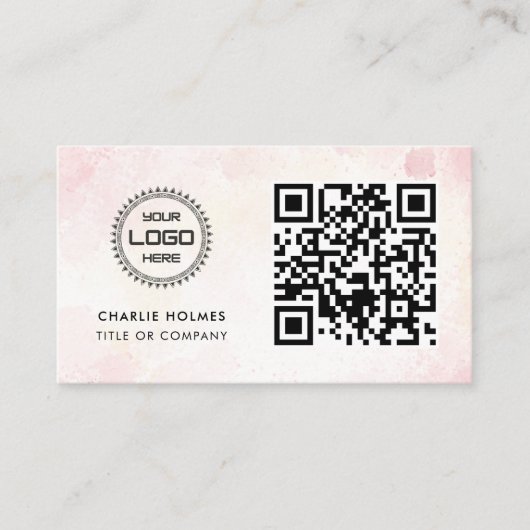 Carte De Visite Logo professionnel du code QR | Professionnel et m (Devant)