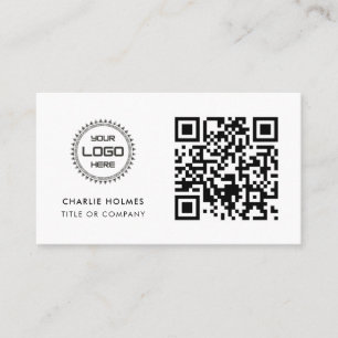Carte De Visite Logo professionnel du code QR Professionnel et m
