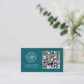Carte De Visite Logo professionnel du code QR | Professionnel et m (Debout devant)