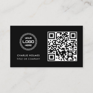 Carte De Visite Logo professionnel du code QR Professionnel et m