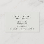 Carte De Visite Logo professionnel du code QR | Professionnel gris (Dos)