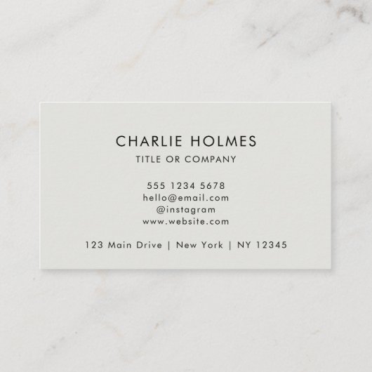 Carte De Visite Logo professionnel du code QR | Professionnel gris (Dos)