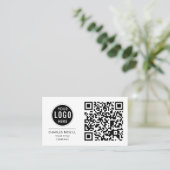 Carte De Visite Logo professionnel du code QR | Professionnel mode (Debout devant)
