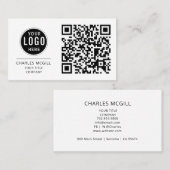 Carte De Visite Logo professionnel du code QR | Professionnel mode (Devant / Derrière)