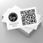 Carte De Visite Logo professionnel du code QR | Professionnel mode