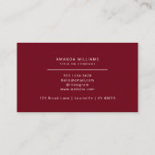 Carte De Visite Logo professionnel du code QR | Red Modern Profess (Dos)